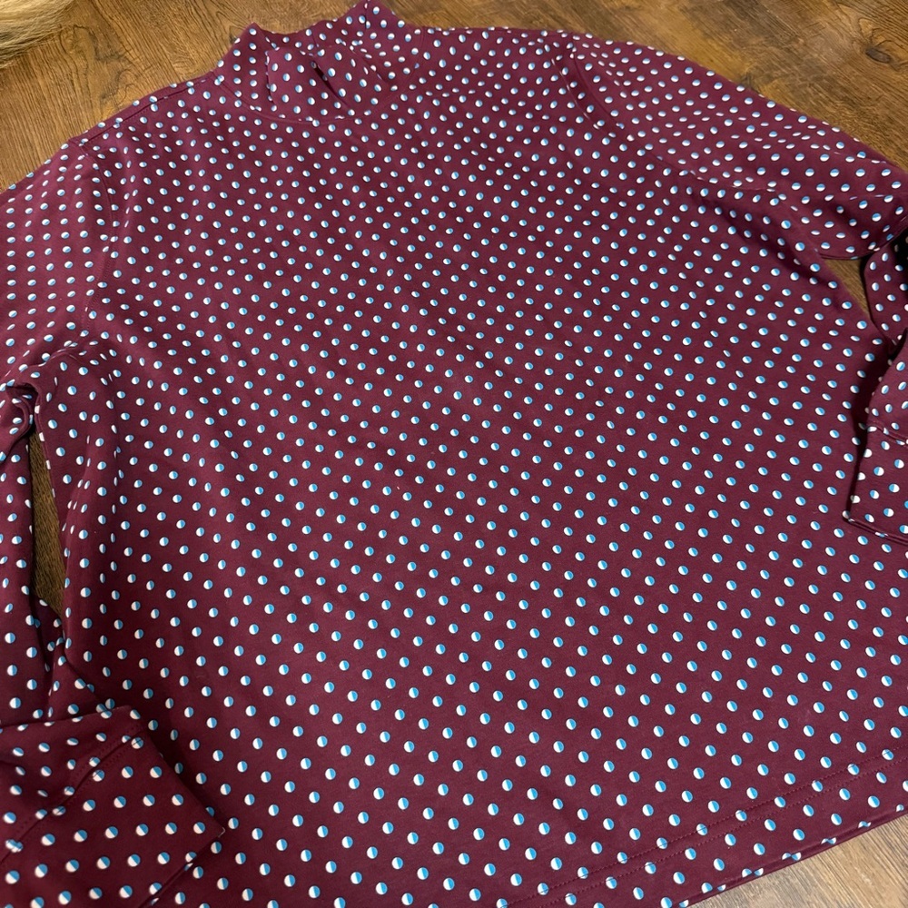 Lands’ End Polka Dot Long Sleeve Top – New Without Tags